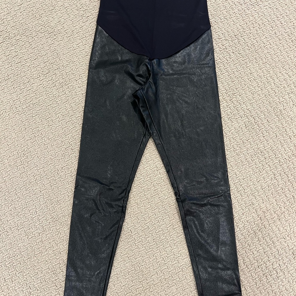 Two Commando Maternity Leggings - faux leather & butter luxe, size Large